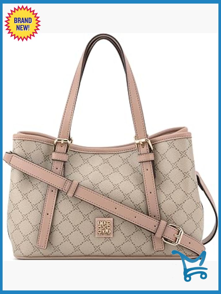 Faux Leather Satchel With Adjustable Crossbody Strap, 2-Liter Capacity